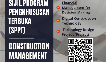 Sijil Program Pengkhususan Terbuka (SPPT), Construction Management, Fakulti Teknologi Kejuruteraan Awam 2023